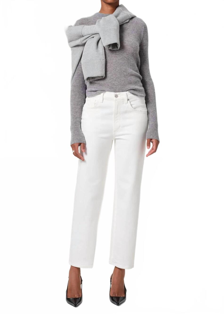 NEW CITIZENS OF HUMANITY palma straight clean hem jeans in soft white